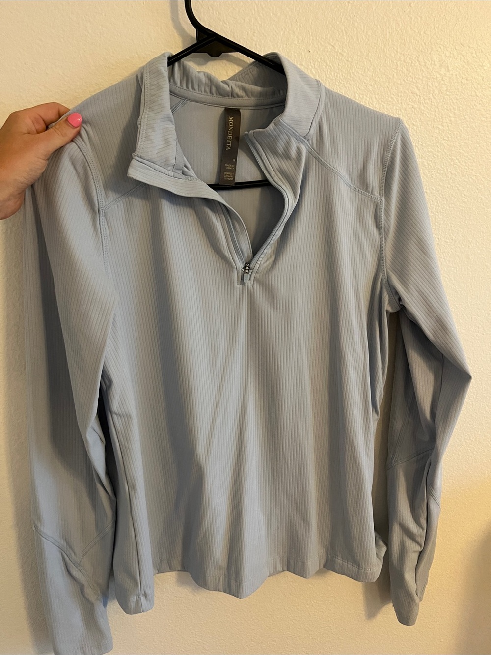 Mondetta Light Blue 1/4 Zip Pullover Size S | Activewear